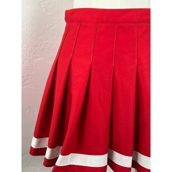 VINTAGE PEP SUPPLY RED & WHITE CHEER SKIRT (Junior Size: 11) - Picture 3 of 7